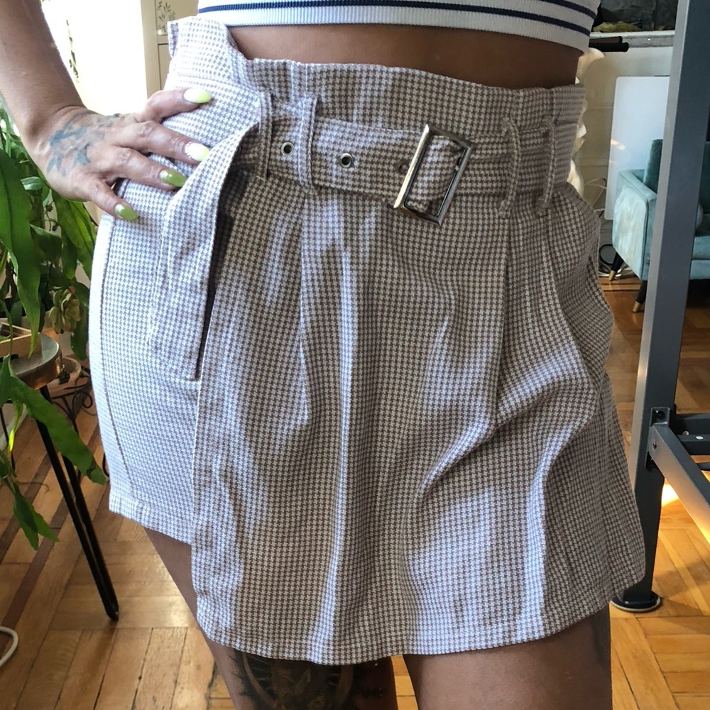 HUTE MONDE CASUAL ASYMMETRICAL CHECKERED SKORT 🍂